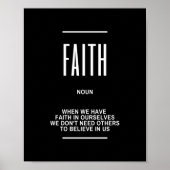 FAITH Inspirerend Quote Poster (Voorkant)