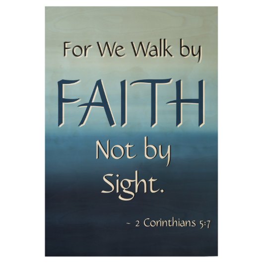 FAITH Inspirerend Scriptkerk Wall Art Houten Poster (Voorkant)