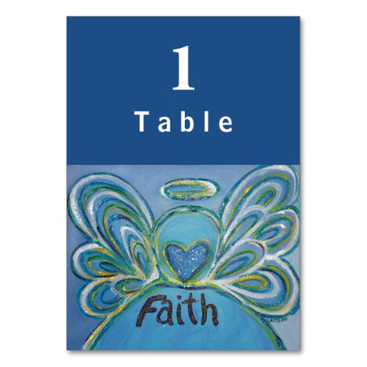 Faith Inspirerend Word Angel - aangepaste tabelkaa Kaart (Voorkant)