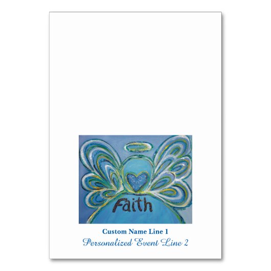 Faith Inspirerend Word Angel Table Tent Cards Kaart (Voorkant)
