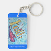 Faith Inspirerend Word Art Sleutelhanger - aangepa (achterkant)