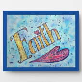 Faith Inspirerend Word Painting Poem Plaque Fotoplaat (Voorkant)