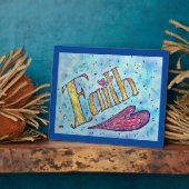 Faith Inspirerend Word Painting Poem Plaque Fotoplaat (Zijkant)
