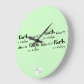 "Faith is a Lifestyle" Wall Clock Grote Klok (Hoek)