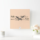 "Faith is a Lifestyle" Wall Clock Vierkante Klok (Huis)