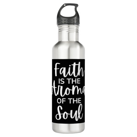 Faith is de Aroma van de soep Waterfles (Voorkant)
