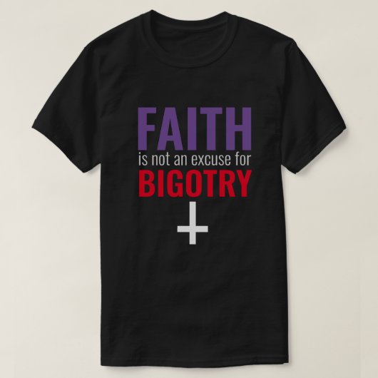 Faith is geen excuus voor Birma T-shirt (Design voorkant)