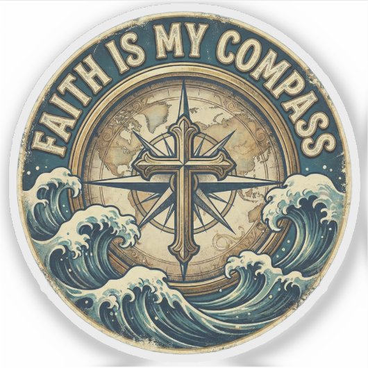 Faith is my Compass Sticker (Voorkant)