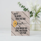 Faith is Trust God Quote Briefkaart (Staand voorkant)