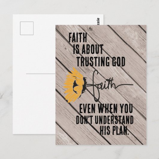 Faith is Trust God Quote Briefkaart (Voorkant / Achterkant)