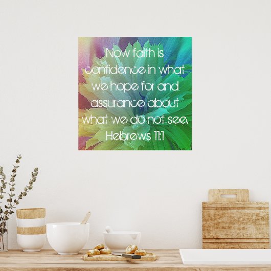 Faith is tweeslachtig versum 11:1 poster (Keuken)