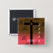 FAITH JAPAN VIERKANTE BUTTON 5,1 CM (Voorkant /achterkant)
