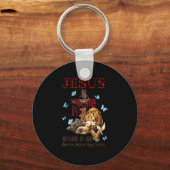 FAITH Jesus Lion Lamb Heaven kent mijn naam Sleutelhanger (Voorkant)