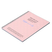 Faith journal, roze notitieboek (Linkerzijde)