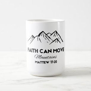 Faith kan bergen bewegen koffiemok