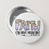 Faith kan bergen bewegen ronde button 7,6 cm (Voorkant /achterkant)