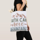 Faith kan bergen bewegen tote bag (Dichtbij)