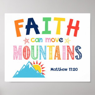 Faith kan bergen Kinder Christelijke scripts verpl Poster
