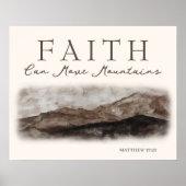 Faith kan bergen rotky Landscape Painting verplaat Poster (Voorkant)