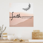 Faith kan bergen tekst verplaatsen, olijftak Poste Poster (Keuken)