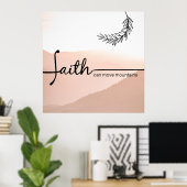 Faith kan bergen tekst verplaatsen, olijftak Poste Poster (Thuiskantoor)