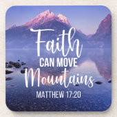 Faith kan bergen verplaatsen bier onderzetter (Voorkant)