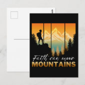 Faith kan bergen verplaatsen briefkaart (Voorkant / Achterkant)