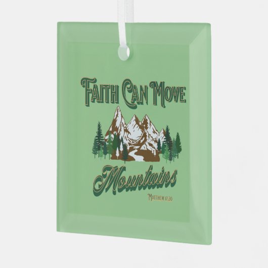 Faith kan bergen verplaatsen glas ornament (Voorkant links)