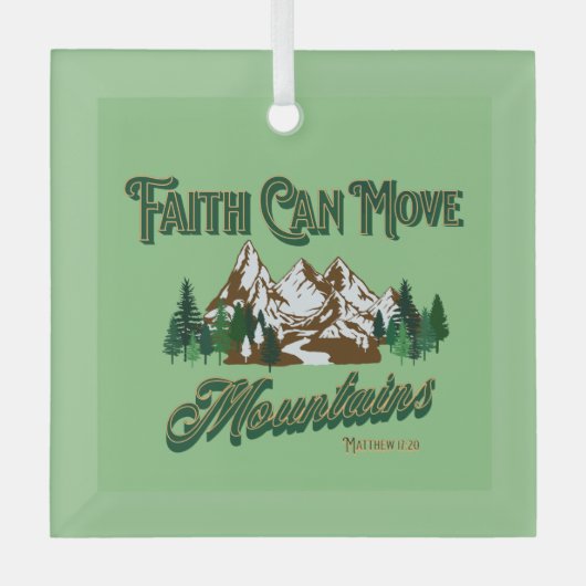 Faith kan bergen verplaatsen glas ornament (Voorkant)