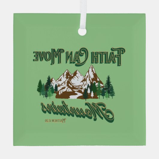 Faith kan bergen verplaatsen glas ornament (Achterkant)