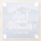 Faith kan bergen verplaatsen glazen onderzetter (Achterkant)