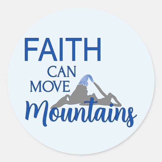 Faith kan bergen verplaatsen ronde sticker (Voorkant)