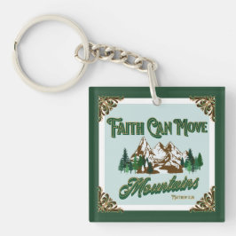 Faith kan bergen verplaatsen sleutelhanger
