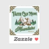 Faith kan bergen verplaatsen sticker (Vel)