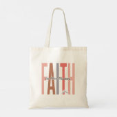 Faith kan bergen verplaatsen tote bag (Achterkant)