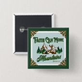 Faith kan bergen verplaatsen vierkante button 5,1 cm (Voorkant /achterkant)