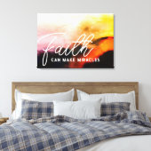 Faith kan Miracles Grunge Cliff Abstract maken Canvas Afdruk (Insitu (Slaapkamer))