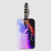 Faith kan Miracles Ombre Cliff Monogram maken Bagagelabel (Voorkant (verticaal))