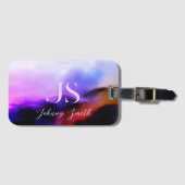 Faith kan Miracles Ombre Cliff Monogram maken Bagagelabel (Voorkant (horizontaal))