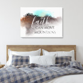FAITH KAN MOUNTAINEN BEWEGEN CANVAS AFDRUK (Insitu (Slaapkamer))