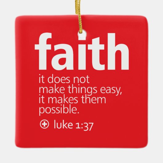 Faith Keramisch Ornament (Voorkant)