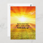 Faith kijkt op! briefkaart (Voorkant / Achterkant)