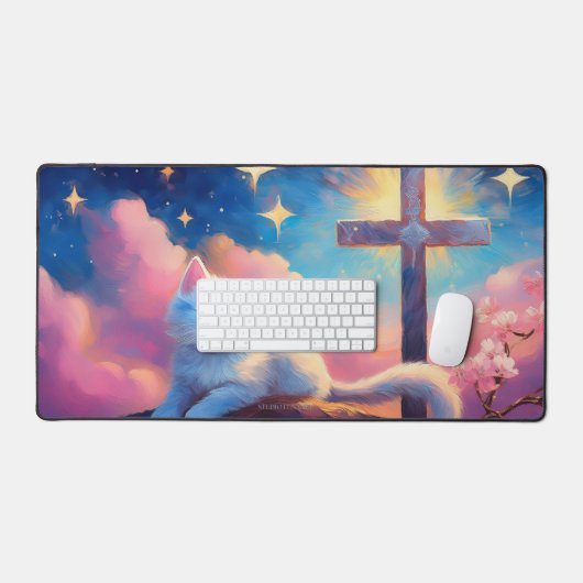 Faith Kitten - Mousemat Bureaumat (Keyboard & Muis)