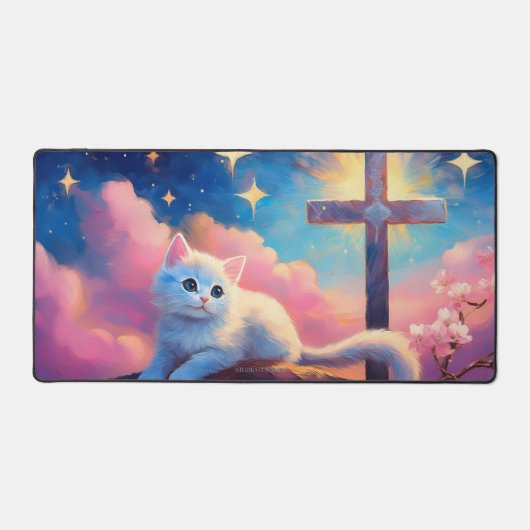 Faith Kitten - Mousemat Bureaumat (Voorkant)