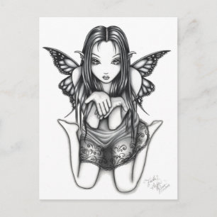 "Faith" Kneeling Butterfly Fairy Art Briefkaart