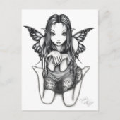 "Faith" Kneeling Butterfly Fairy Art Briefkaart (Voorkant)