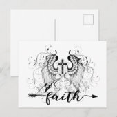 Faith kruis briefkaart (Voorkant / Achterkant)
