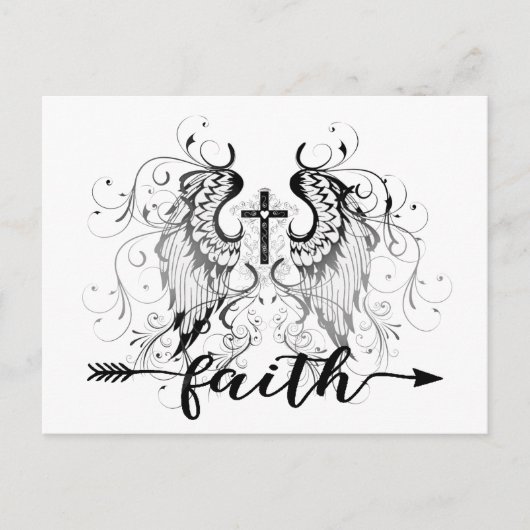Faith kruis briefkaart (Voorkant)