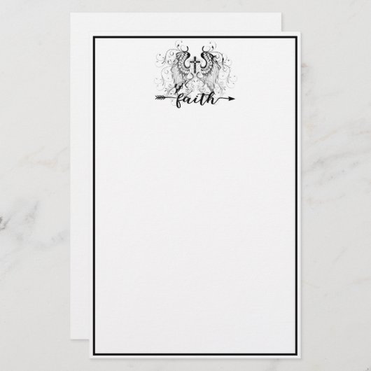 Faith kruis briefpapier (Voorkant / Achterkant)
