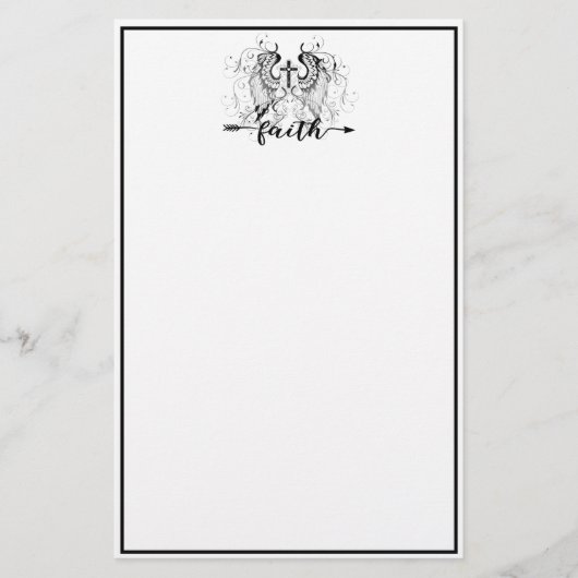 Faith kruis briefpapier (Voorkant)